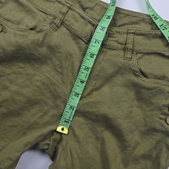 Cabi -193 Charlie Trouser Pants Flare Linen Olive Green Women's Size 2 - Picture 9 of 11